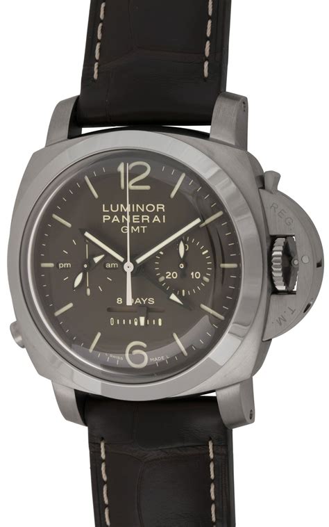 panerai luminor 1950 chrono monopulsante 8 day gmt titanium|panerai 1950 3 day automatic.